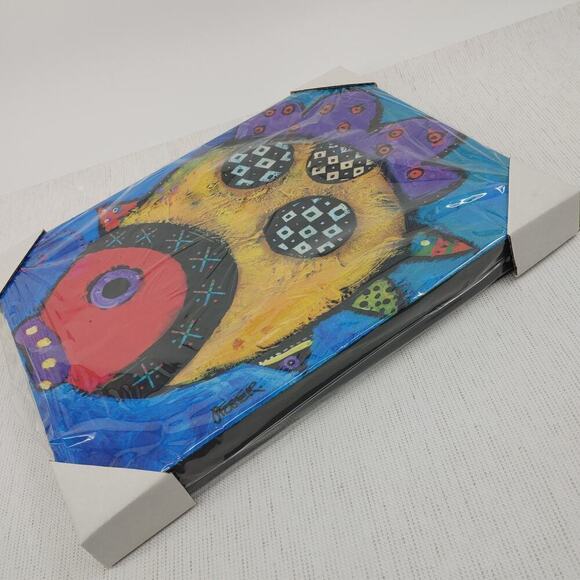 Whimsy Fish Wall Art Jenny Foster Ruffles Canvas Whimsy 2012 RARE Dead Stock - Picture 15 of 16